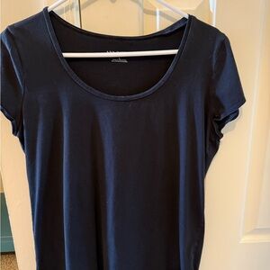 Ann Taylor Blue Fitted Crew Neck Tee